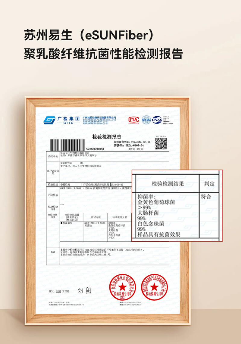 聚乳酸纤维抗菌报告